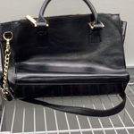 Betsey Johnson Betsy Johnson feaux black leather quilted bag with leopard print Photo 2