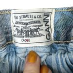 Ganni x Levi's Rare Faded Floral Print Vintage Denim Jean Distressed Midi Dress Photo 11