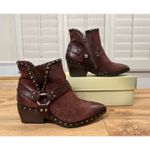 A.S. 98 Spencer Boots Sequoia Leather 7.5/8 US 38 EU NWOB Harness Studded Detail Red Photo 1