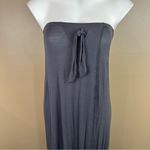 Casa Lee Gray Tie Detail Maxi Dress Beach Swim Bathing Suit Coverup Small Photo 1