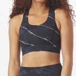 Glyder  Black Tie Dye Stripe Sports Bra Photo 0
