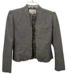DAVID BENJAMIN Women's Vintage Gray Wool Blend Scalloped Blazer Jacket Size 5 Photo 0