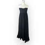 Free People  Adella Corset Maxi Dress Women’s Size Small Black Strapless Photo 2