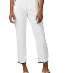 Equipment Femme Pants Women 2 White Crepe Bergen Straight Leg Ankle Crop Photo 0