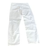 ZARA  Trafaluc Distressed Mid Rise Straight Leg Girlfriend Jeans White Size 2 Photo 1