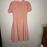 Gal Meets Glam Blush Ellie Bows Crepe Puff Sleeve Dress Photo 7