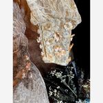 Mac Duggal Lace Long Sleeve V Neck Embellished Gown Blush size 12 Photo 8