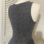 EXPRESS Fitted Circle Skirt Dress Knit Texture Black Grey Small S Photo 3