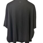 Anne Klein XL Stylist Wool Blend Womens Black Zip-Up Poncho With High Neck Photo 1