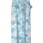 Tahari  Dress Lg Sleeveless Pullover Midi Stretchy Tropical Palm Leaves Hawaiian Photo 0