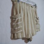 Lush Clothing Lush Striped Taupe Cream Linen Casual Shorts Beach Vacation Size Small Photo 1