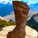 Cathy Jean Cognac Leather Boots//Size 7 Photo 0