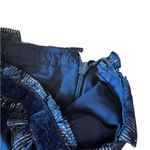 Betsey Johnson Evening Dress Black Gold Silk Metallic Velvet Trim Belt Size 8 Photo 9