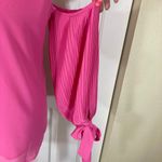 Naked Zebra Pink off shoulder blouse by , women's small pleated sleeve top Photo 10