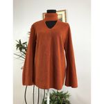 Chico's Chico’s Women Sweater Turtle L Long Sleeve Pullover Knit Y2K Minimalist Orange Photo 1