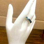Sterling Silver Crushed Turquoise Mosaic Inlay  Southwestern Ring Size 11 Photo 3