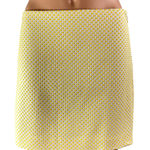 Club Monaco  Women's Cream Yellow Spotted Pola Dot Side Zip Mini Pencil Skirt 2 Photo 0