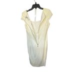Cache NWT Mini Dress 8 Ivory Brocade Metallic Square Neck Sheath Party Cocktail Photo 3