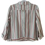 Christopher & Banks  Petite Cotton Button Up Top Lightweight Cropped Blazer XL Photo 1