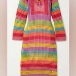 Farm Rio Multicolor Crocheted Cotton Dress Photo 1