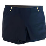 Ann Taylor  Navy Shorts with Silver Buttons Size 6 Photo 0