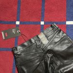 Levi's  Premium 70s High Flare Faux Leather Womens Pants Ultra Rise Black Photo 3