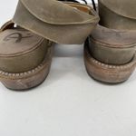 P. Monjo Roman Style Slingback Sandals Lace Up Silver Tan Leather Womens Size 36 Photo 9