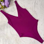 House of Harlow  Purple Sleeveless Plunging Bodysuit Photo 7