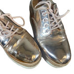 ALDO  Metallic Rose Gold Platform Lace Up Sneakers Women Sz 6.5 Photo 5