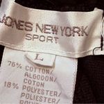 Jones New York velvet pull on elastic waist Black Ankle Pants size L Photo 5