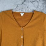 J.Crew Shirt Womens Small Mustard Yellow Button Up Tie Work Casual Picnic Preppy Photo 3