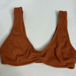 Aerie  scoop neck bikini top orange/rust ribbed women’s‎ size XXS summer beach Photo 0