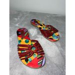 White Stag Women’s Vintage Flip Flop Flats Sandals 7 Red Strappy Flat Photo 5