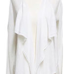 Eileen Fisher  White Linen Open Front Cardigan Long‎ Sleeve Waterfall Size XS Photo 0