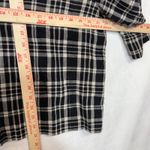 Westbound 18 Plus Black Plaid Linen 3/4 Top Beach Lounge Vacation Summer Casual Photo 3