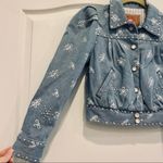 Marc Jacobs Stud Broderie Anglaise Daisy Embroidered Denim Jacket Size XS Photo 10