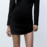 ZARA  Mini Dress Black Long Sleeve Cut‎ Out Gold Chain Detail Party Cocktail Photo 0