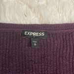 EXPRESS plum purple sparkle v-neck sweater tunic long top shirt woman’s small Photo 2