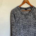 The Limited  Black White Marbled Crew Neck Sweater Medium Photo 2