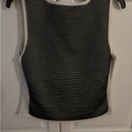 Carlisle  Black  white‎ silk cotton sleeveless top. Size large Photo 4