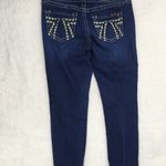 Seven7 Cropped Skinny Embroidered Pockets Double 7 sz 8 Photo 4