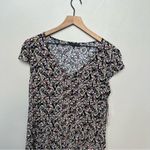 As You Wish As U Wish Black Floral Romper Button Down Shorts Set Short Sleeve NWT Size Large Photo 1