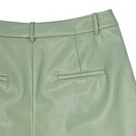 Alice + Olivia Conry Leather‎ Pleated Shorts Sage Green Cuffed Size US 12 NEW Photo 7