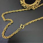 Vintage Unsigned Victorian Revival Cherubs Gemini Zodiac Cameo Pendant Necklace Gold Photo 8