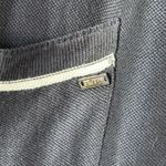 St. John  Navy Blue Handbeaded Long Cardigan Sweater Size M Photo 5