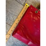 Giorgio Beverly Hills Hand Bag Red Faux Leather Bamboo Straps Christmas Purse Photo 3