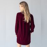 Natural Life  Rocky Velvet Shirt Dress in Cranberry size Small Photo 1