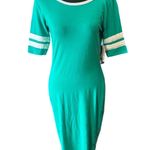 LuLaRoe NWT  Juliá Dress  green sporty cute casual street  MIDI fitted stretch XS Photo 1