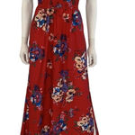 Band of Gypsies Floral Maxi Dress Red Blue Sleeveless Summer Sundress Sz S Photo 0