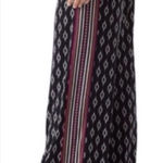 White House | Black Market WHBM ikat Wide Leg Pants Geo tuxedo band in black multi sz xs Photo 0